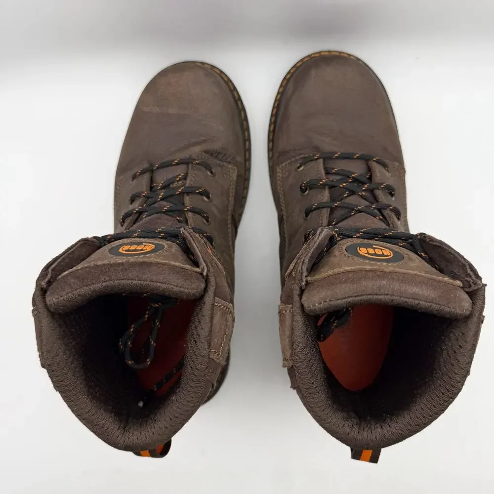 Big Hoss Mens Carson 6 in Work Boot US 7 XXW 6E Brown Composite Toe Leather NIB